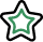 A black-outlined star with a smaller, green-outlined star inside it, set against a white background.