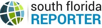 South Florida Reporter logo with a stylized globe made of blue and green segments to the left of the text "south florida REPORTER.